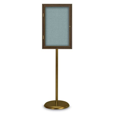 United Visual Products Corkboard, Triple Door, Radius Frame, 96x48", Bronze/Amethyst UV7006-BRONZE-AMETHY